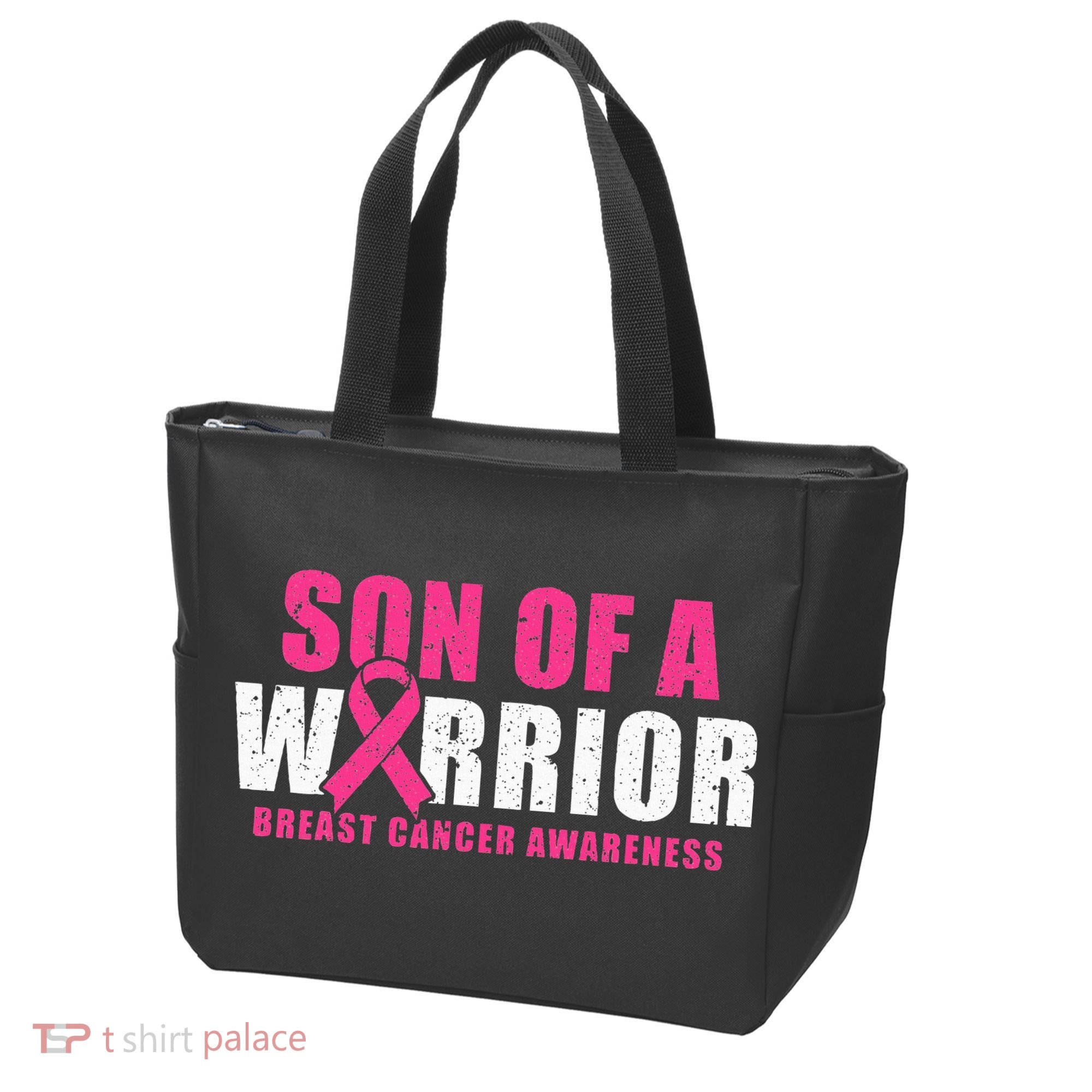 Son Of A Warrior Breast Cancer Awareness Tote Bag