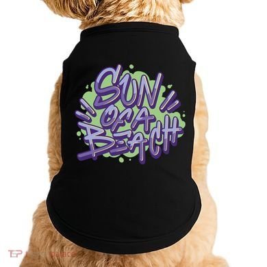 Sun Of A Beach Graffiti Summer Doggie Tank