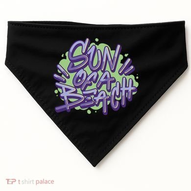 Sun Of A Beach Graffiti Summer USA-Made Doggie Bandana
