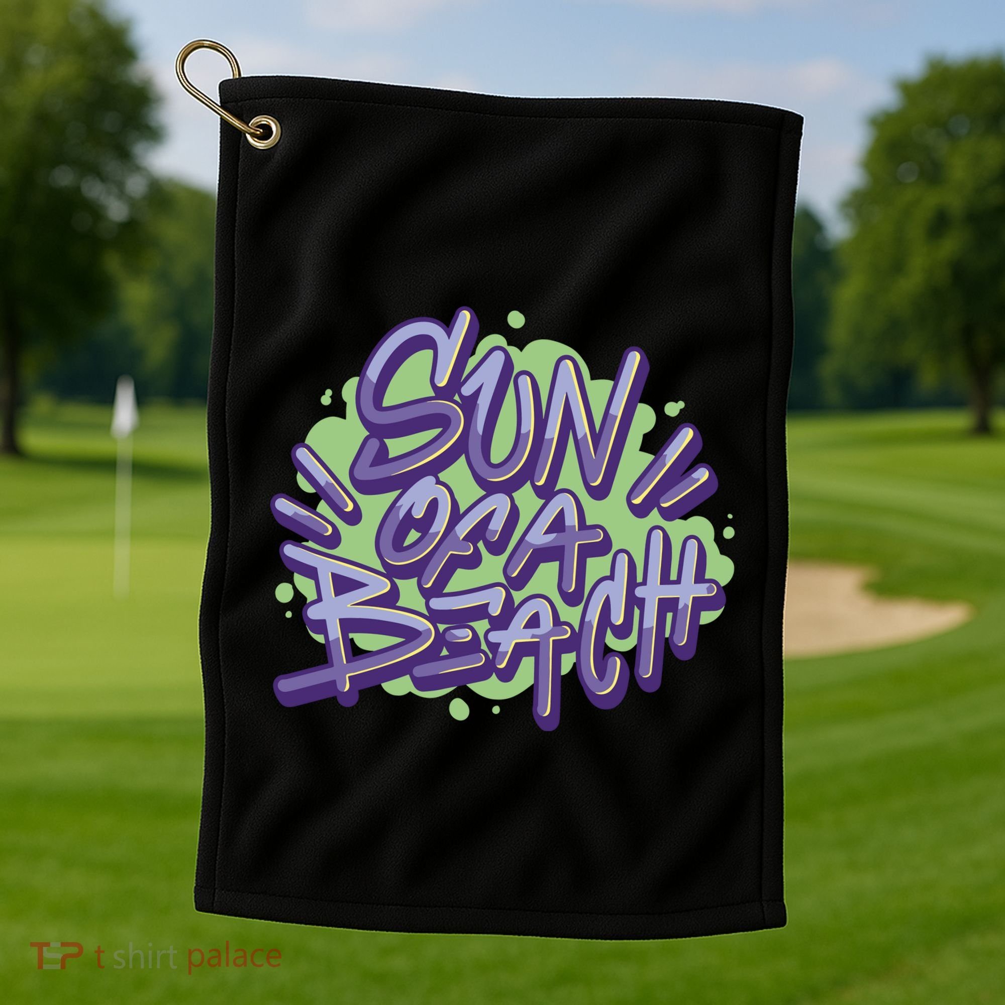 Sun Of A Beach Graffiti Summer Golf Towel