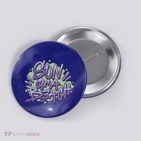Sun Of A Beach Graffiti Summer Button thumb 0