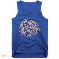 Sun Of A Beach Graffiti Summer Tank Top thumb 0