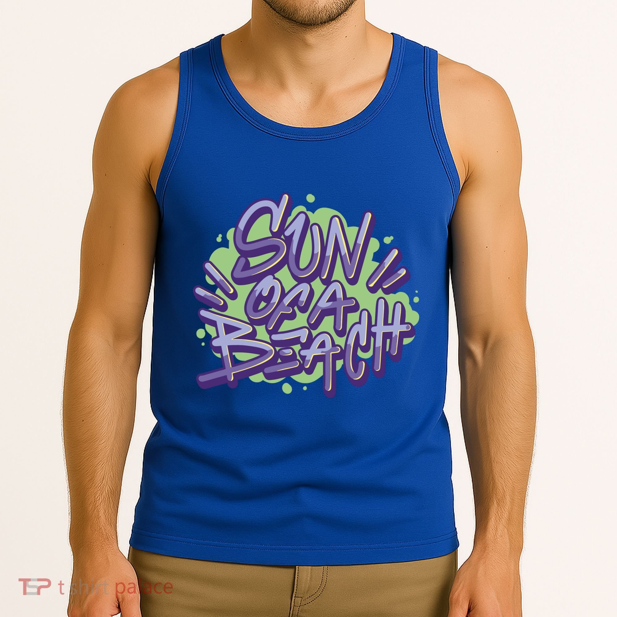 Sun Of A Beach Graffiti Summer Tank Top