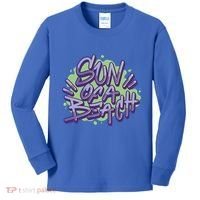 Sun Of A Beach Graffiti Summer Kids Long Sleeve Shirt thumb 0
