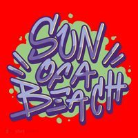Sun Of A Beach Graffiti Summer Santa Hat thumb 1