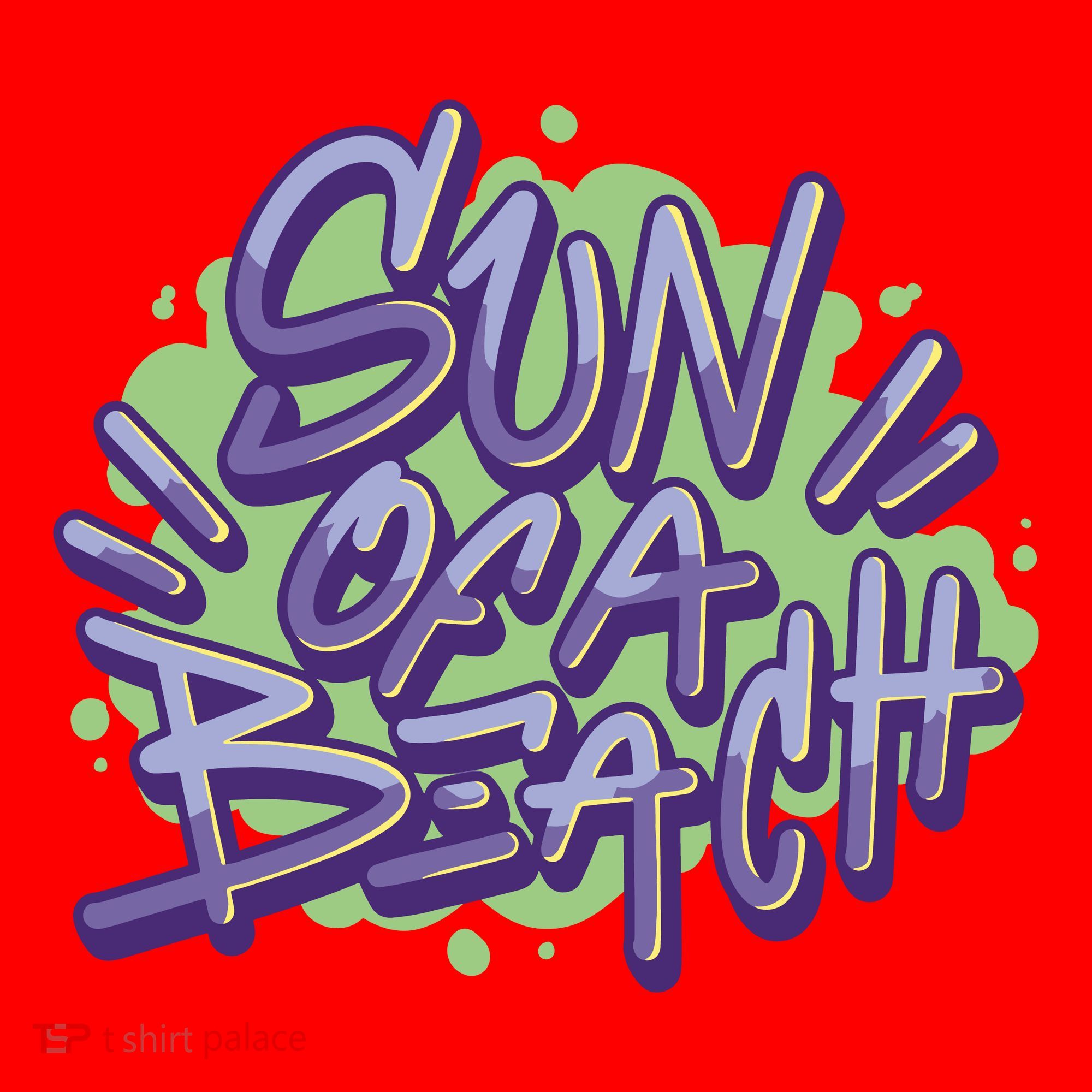 Sun Of A Beach Graffiti Summer Santa Hat
