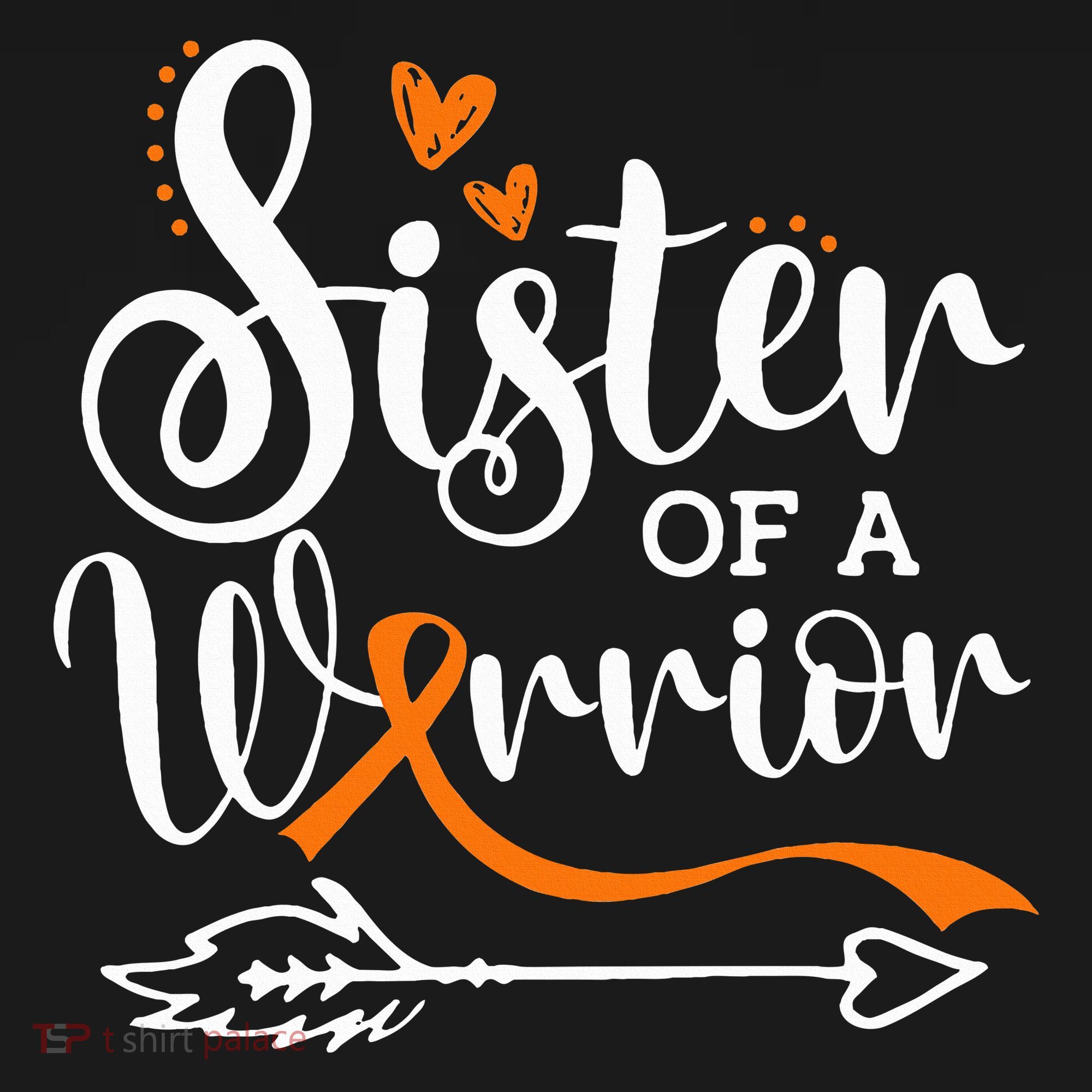 Sister Of A Warrior Orange Leukemia Cancer Awareness Polo