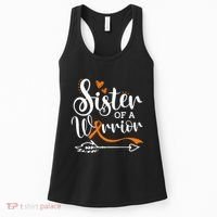 Sister Of A Warrior Orange Leukemia Cancer Awareness Women's Tank Top thumb 0