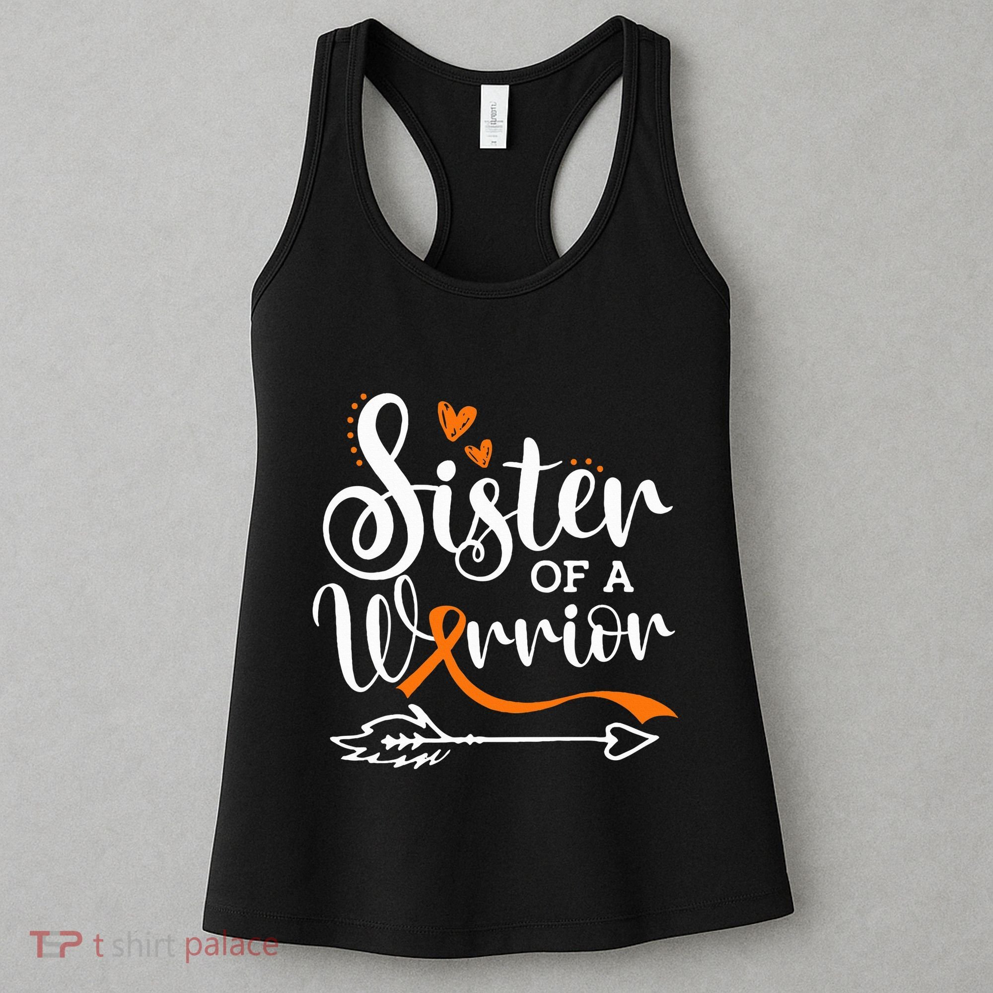 Sister Of A Warrior Orange Leukemia Cancer Awareness Women's Tank Top