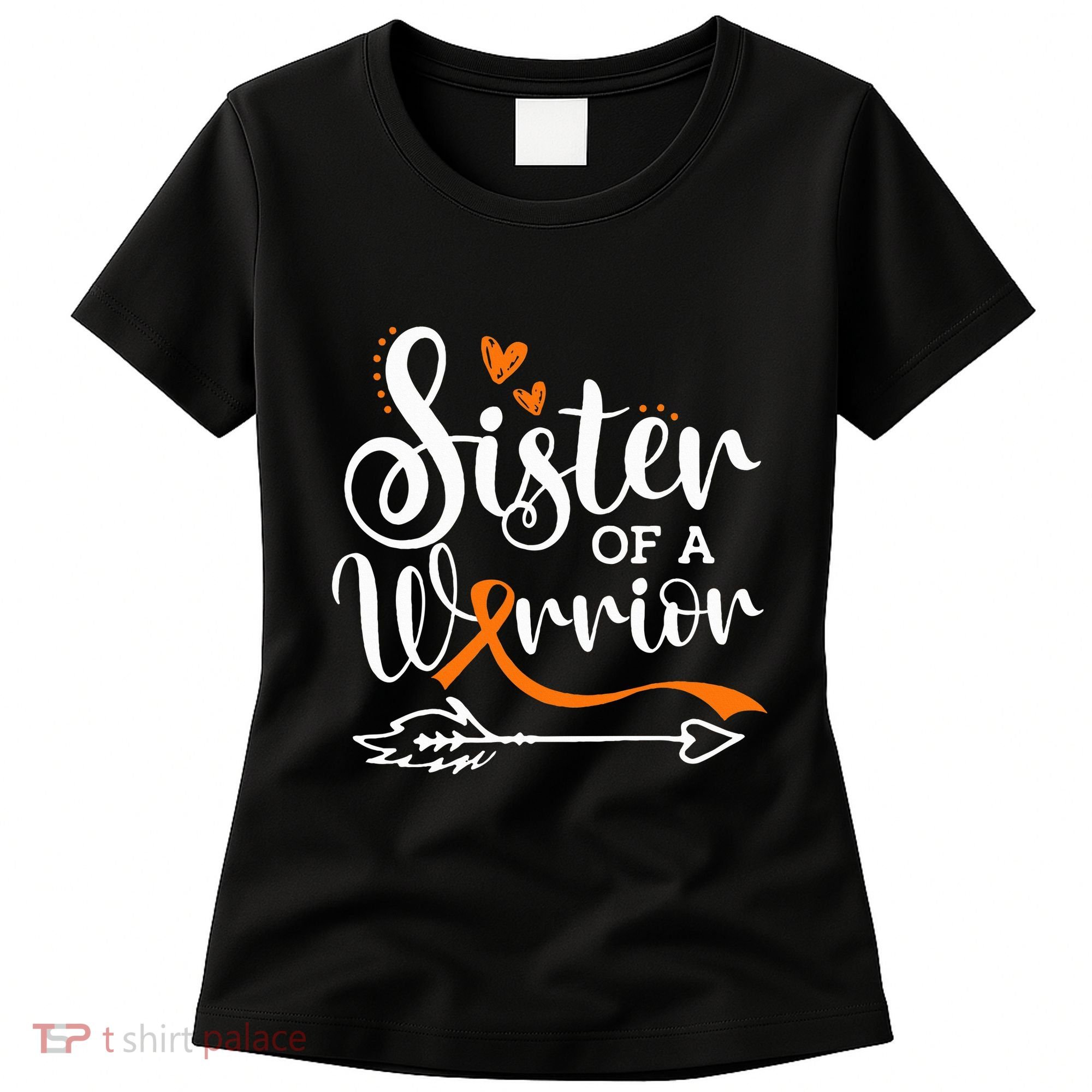 Sister Of A Warrior Orange Leukemia Cancer Awareness Women's T-Shirt