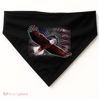 Soaring Metal Eagle American Flag USA-Made Doggie Bandana thumb 0