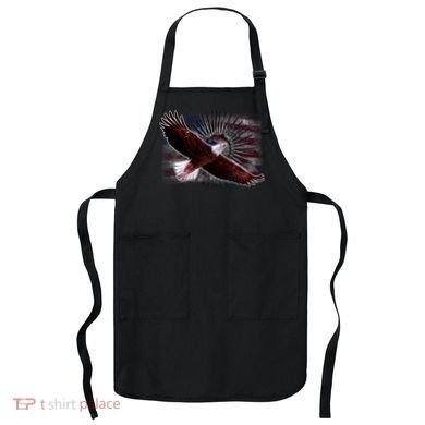 Soaring Metal Eagle American Flag Apron
