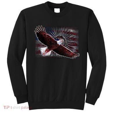Soaring Metal Eagle American Flag Sweatshirt