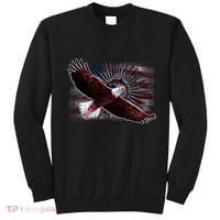 Soaring Metal Eagle American Flag Sweatshirt thumb 0