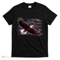 Soaring Metal Eagle American Flag T-Shirt thumb 0