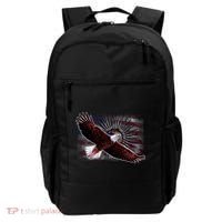 Soaring Metal Eagle American Flag Backpack thumb 0