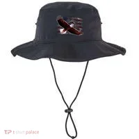 Soaring Metal Eagle American Flag Bucket Hat thumb 0