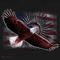 Soaring Metal Eagle American Flag Bucket Hat thumb 4