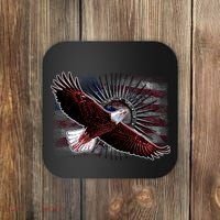 Soaring Metal Eagle American Flag Coaster thumb 0
