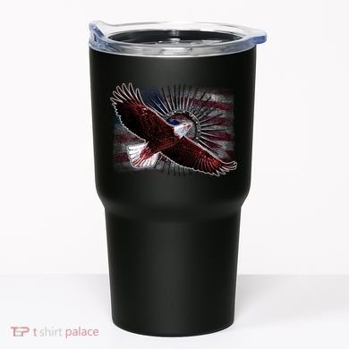 Soaring Metal Eagle American Flag Tumbler