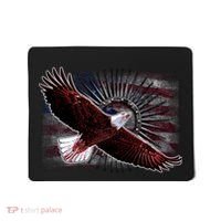Soaring Metal Eagle American Flag Mousepad thumb 0