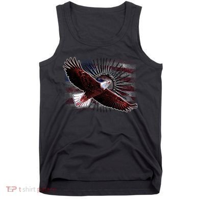 Soaring Metal Eagle American Flag Tank Top