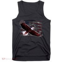 Soaring Metal Eagle American Flag Tank Top thumb 0