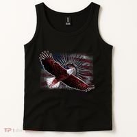 Soaring Metal Eagle American Flag Tank Top thumb 2