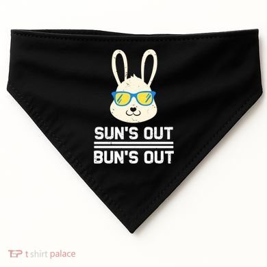 Suns Out Buns Out Funny Bunny Summer Quote Gift USA-Made Doggie Bandana