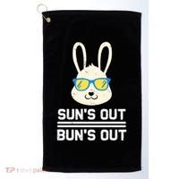 Suns Out Buns Out Funny Bunny Summer Quote Gift Golf Towel thumb 0