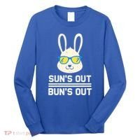 Suns Out Buns Out Funny Bunny Summer Quote Gift Long Sleeve Shirt thumb 0