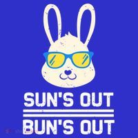 Suns Out Buns Out Funny Bunny Summer Quote Gift Coaster thumb 2