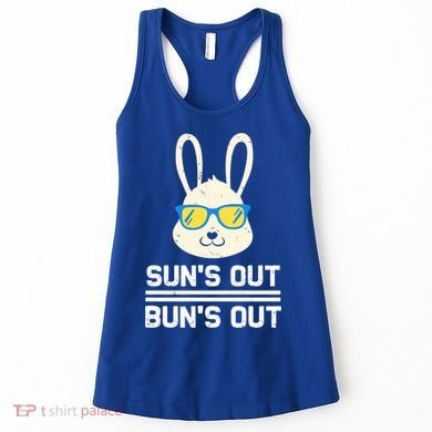 Suns Out Buns Out Funny Bunny Summer Quote Gift Women's Tank Top