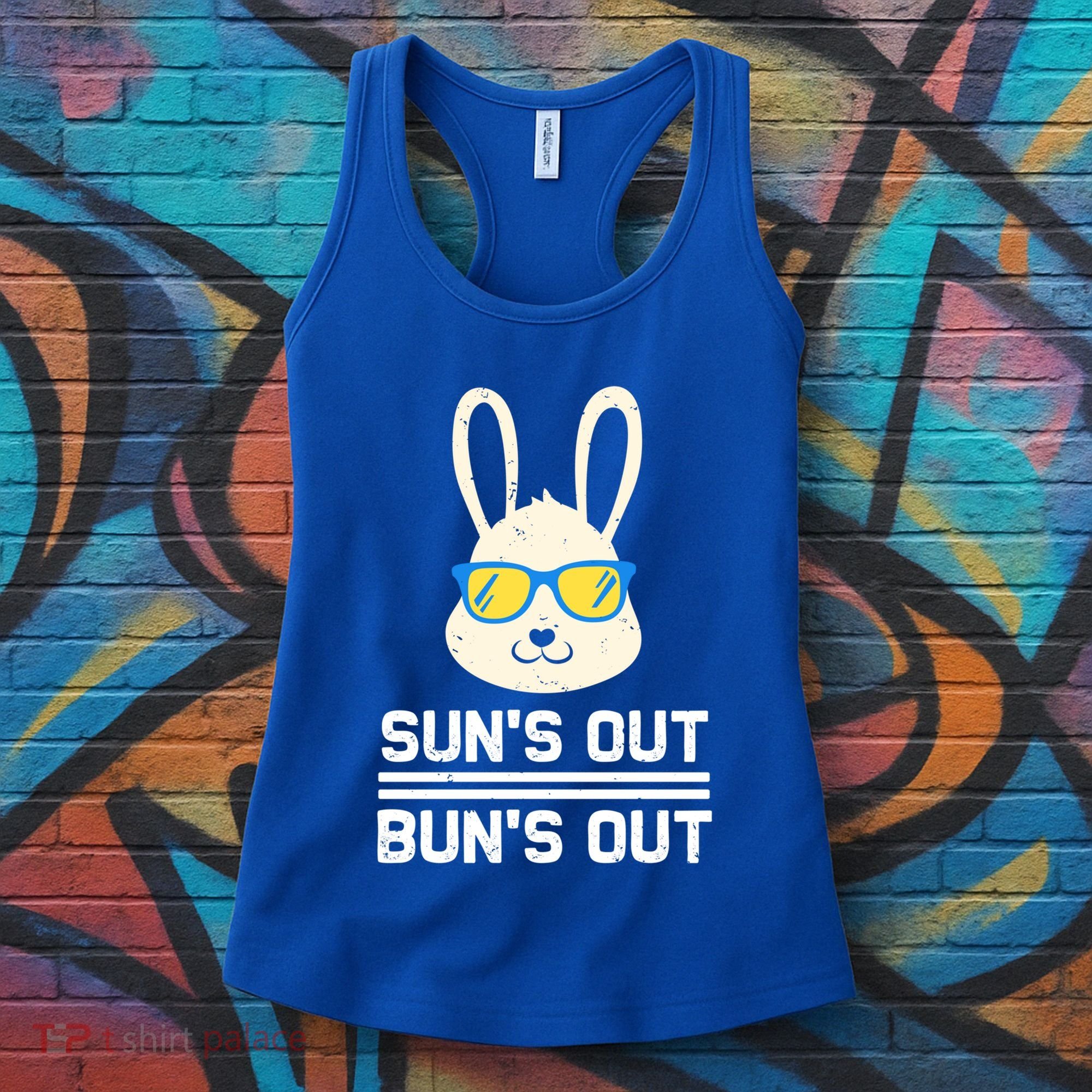 Suns Out Buns Out Funny Bunny Summer Quote Gift Women's Tank Top