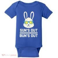 Suns Out Buns Out Funny Bunny Summer Quote Gift Baby Bodysuit thumb 0