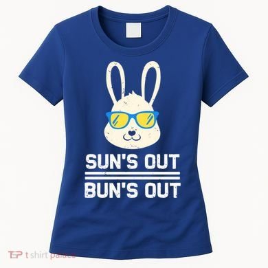 Suns Out Buns Out Funny Bunny Summer Quote Gift Women's T-Shirt