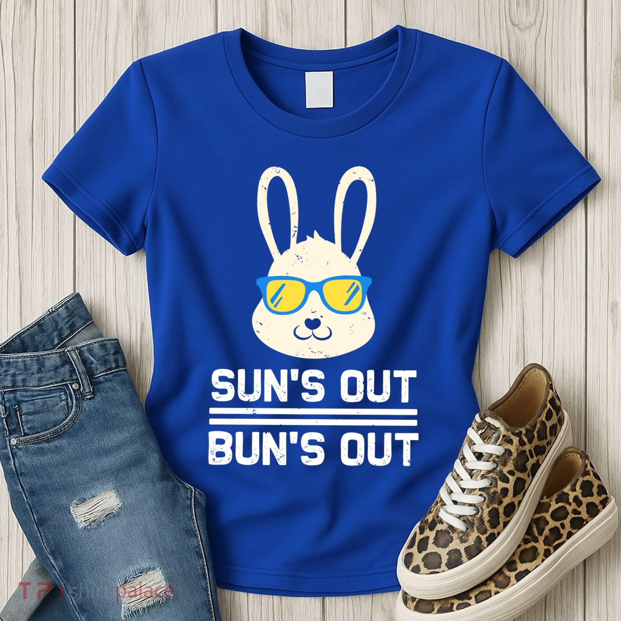 Suns Out Buns Out Funny Bunny Summer Quote Gift Women's T-Shirt