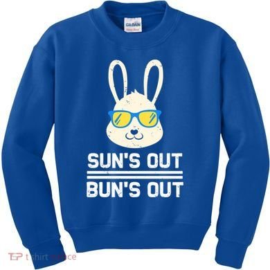 Suns Out Buns Out Funny Bunny Summer Quote Gift Kids Sweatshirt