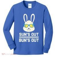 Suns Out Buns Out Funny Bunny Summer Quote Gift Kids Long Sleeve Shirt thumb 0