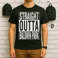 Straight Outta Baldwin Park Great Travel & Gift Idea T-Shirt thumb 6
