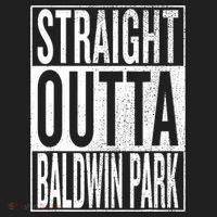 Straight Outta Baldwin Park Great Travel & Gift Idea Golf Towel thumb 3