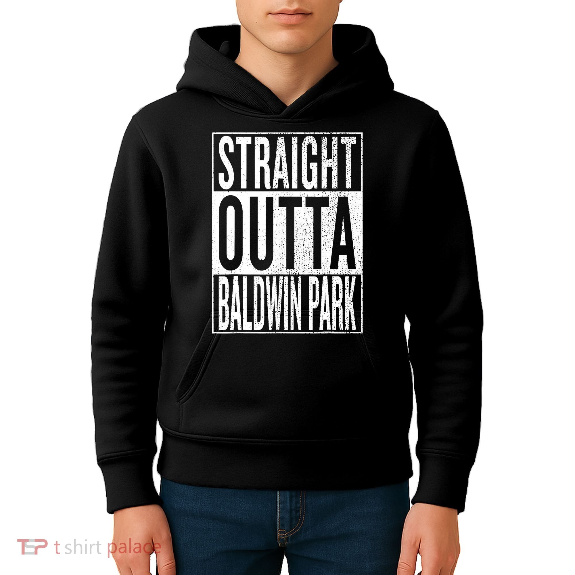 Straight Outta Baldwin Park Great Travel & Gift Idea Kids Hoodie