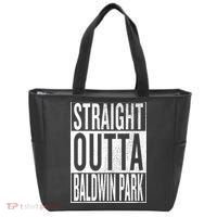 Straight Outta Baldwin Park Great Travel & Gift Idea Tote Bag thumb 0