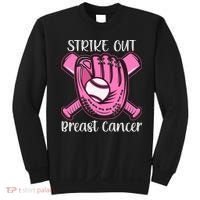 Strike Out Baseball Softball Pink Ribbon Breast Cancer Sweatshirt thumb 0