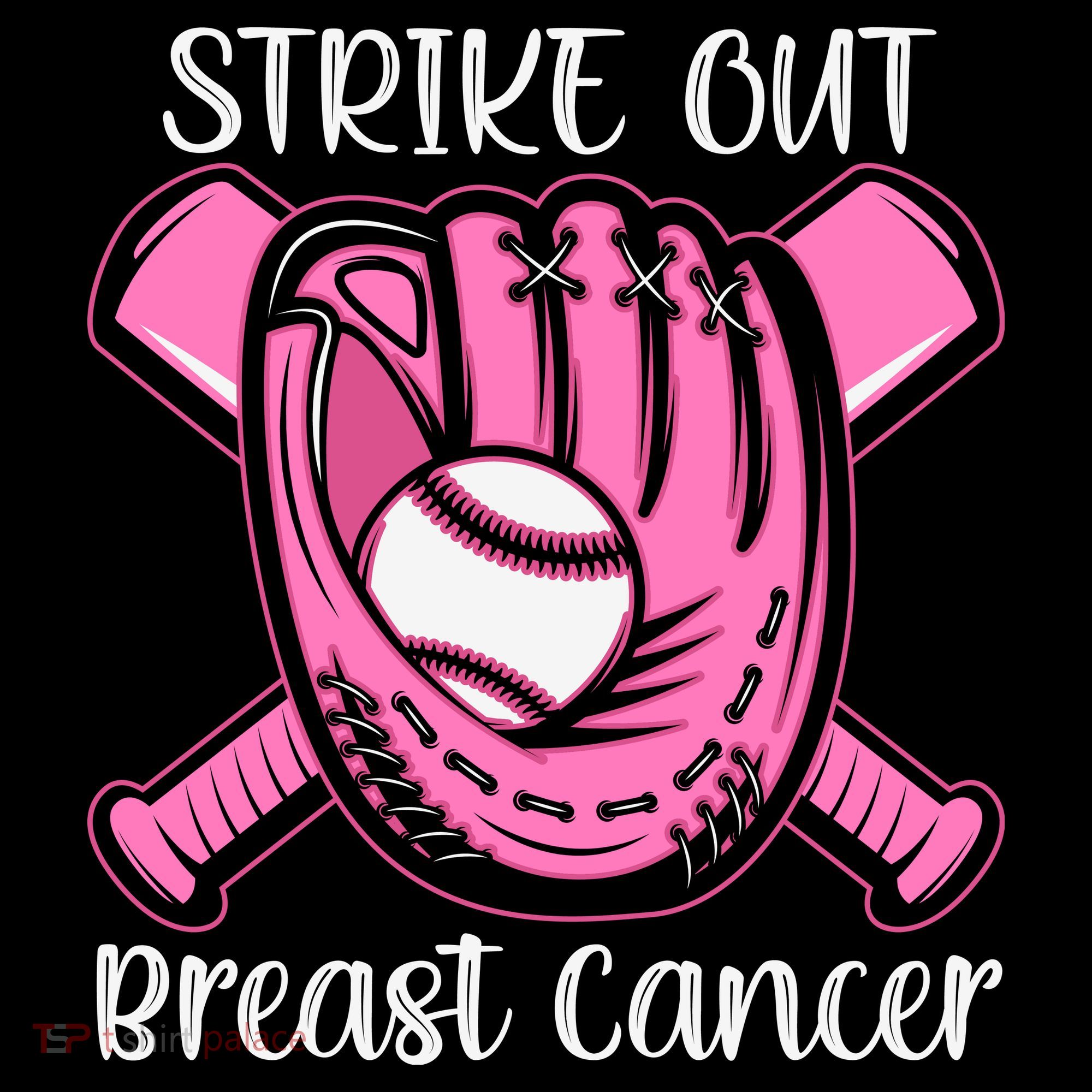 Strike Out Baseball Softball Pink Ribbon Breast Cancer Coffee Mug