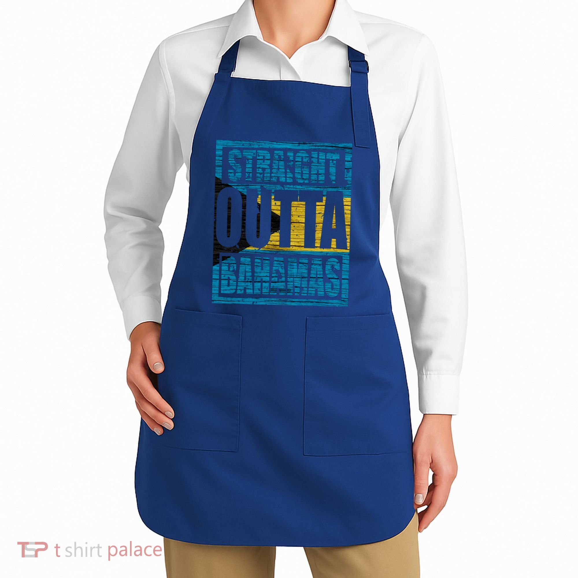 Straight Outta Bahamas Gift Funny Bahamas Day Idea Meaningful Gift Apron