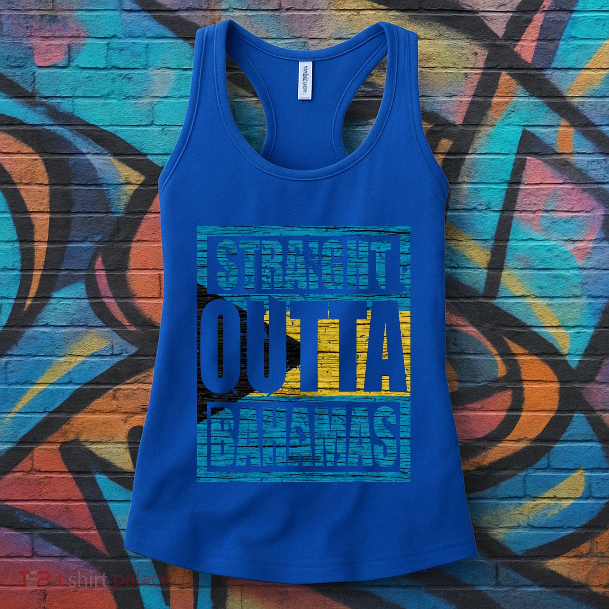 Straight Outta Bahamas Gift Funny Bahamas Day Idea Meaningful Gift Women's Tank Top