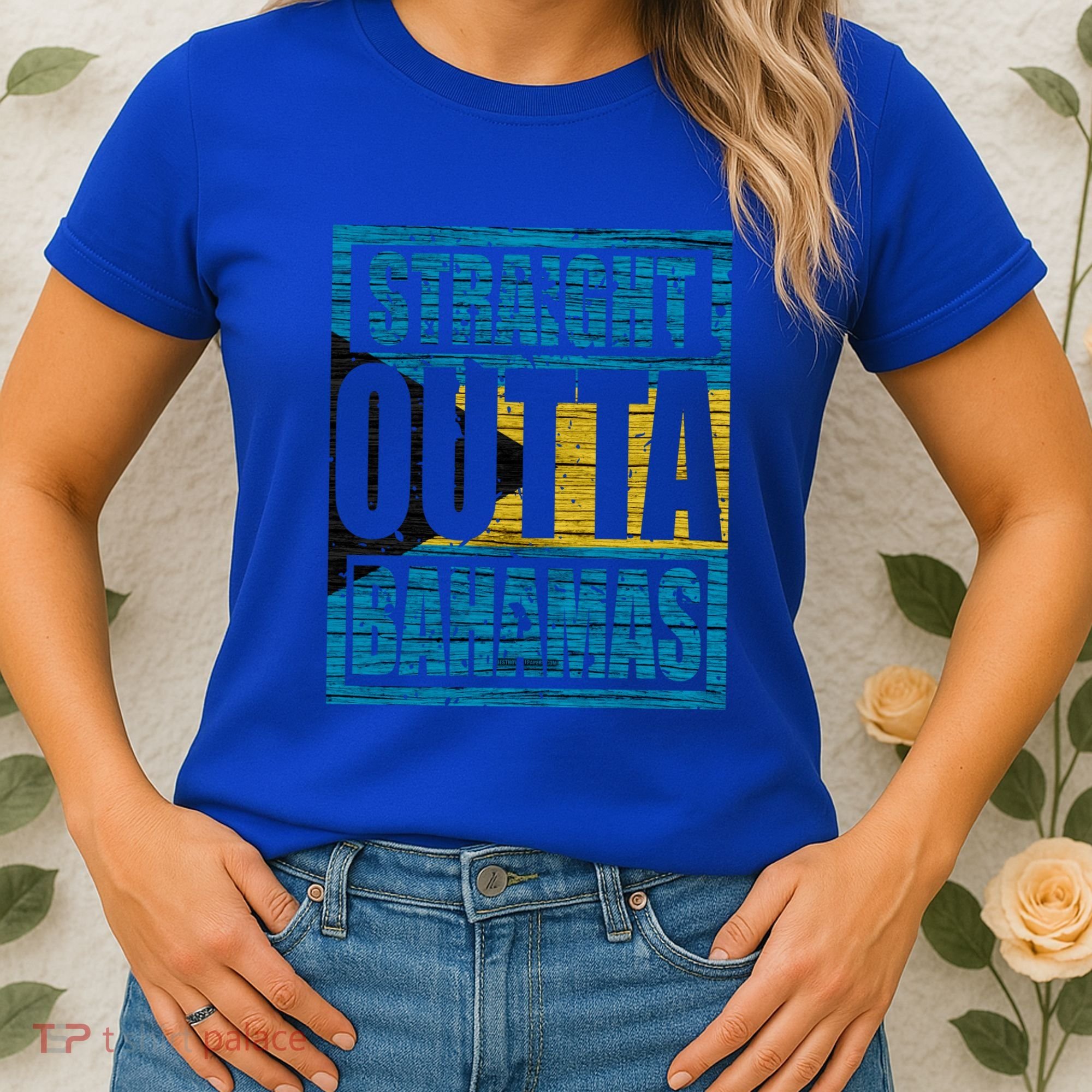 Straight Outta Bahamas Gift Funny Bahamas Day Idea Meaningful Gift Women's T-Shirt