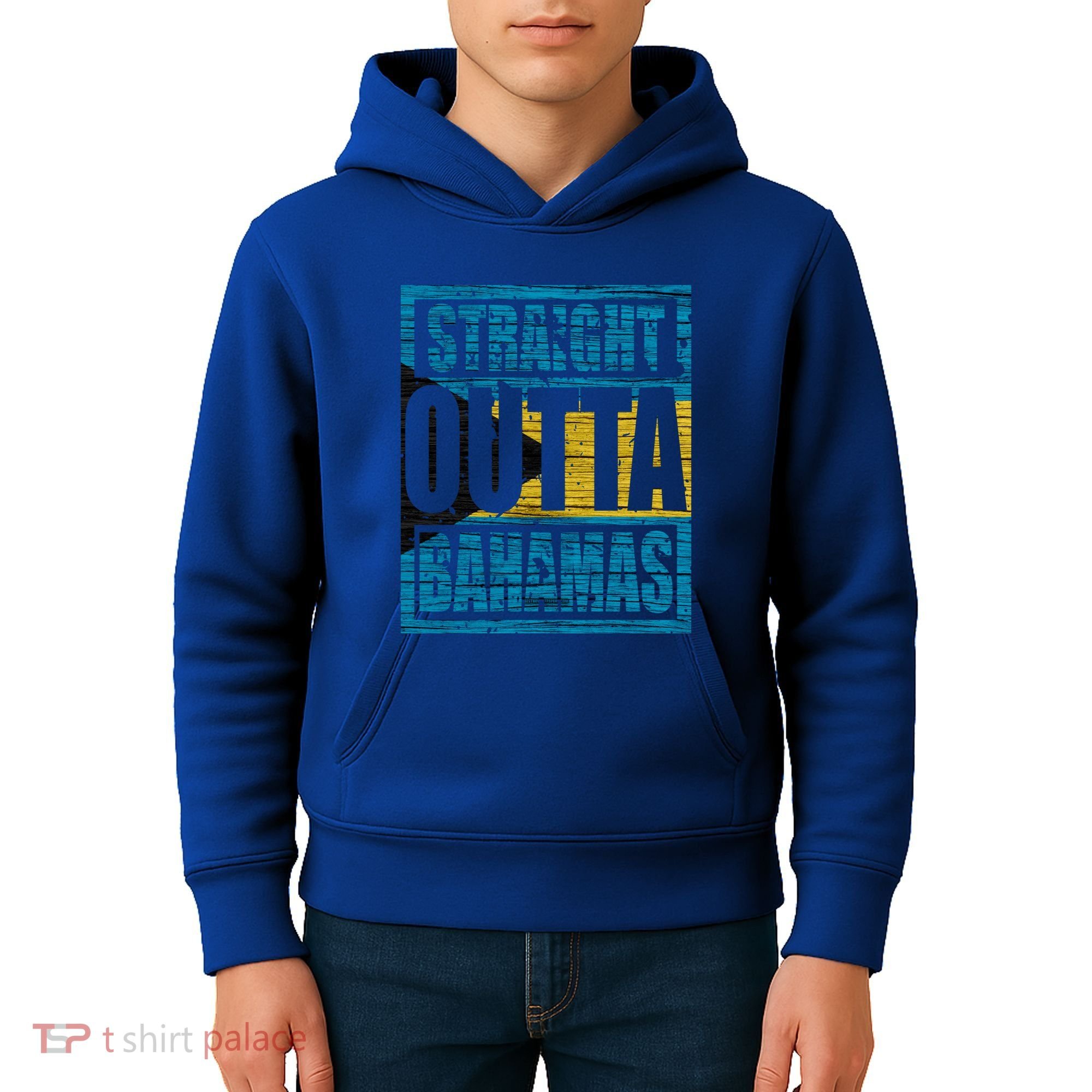 Straight Outta Bahamas Gift Funny Bahamas Day Idea Meaningful Gift Kids Hoodie
