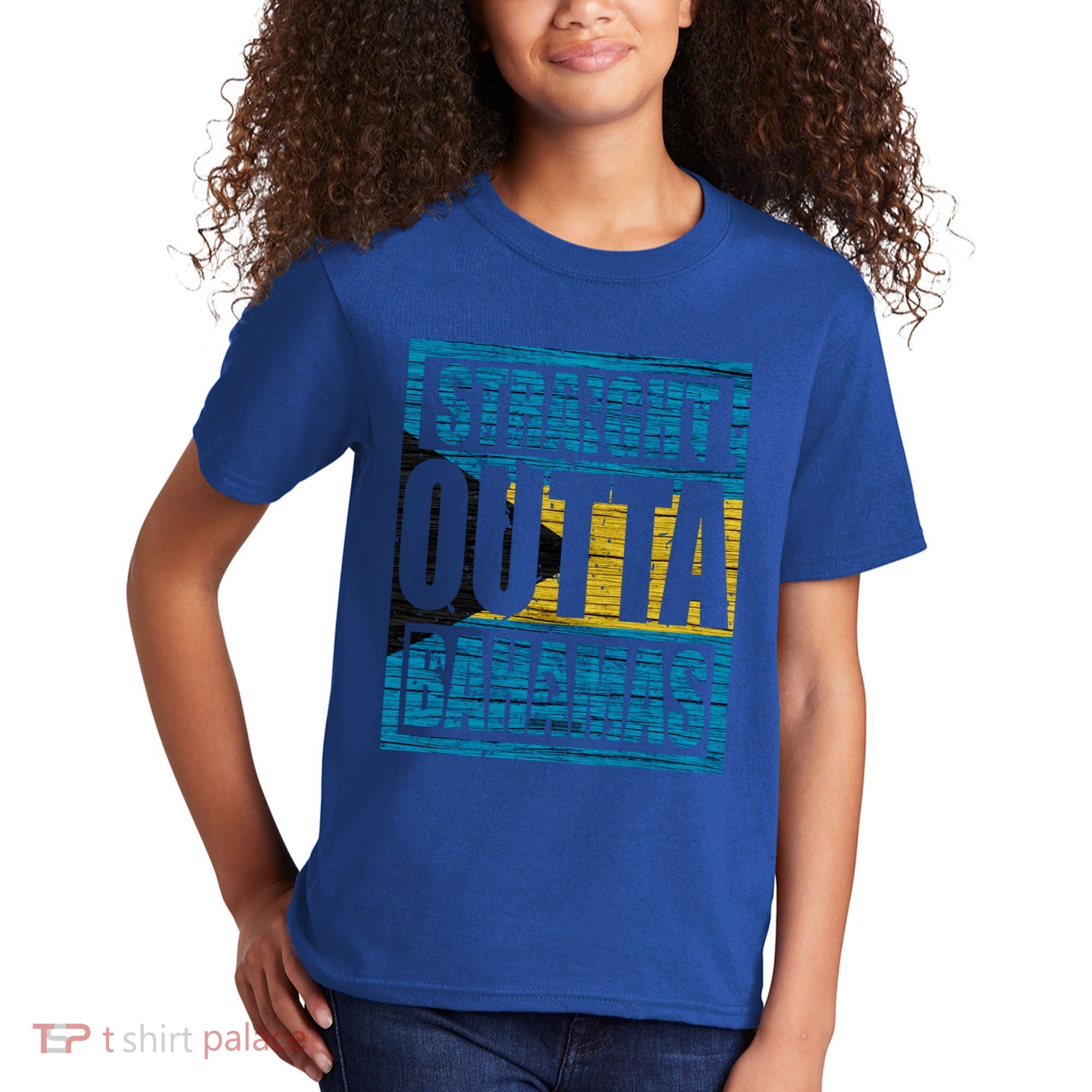 Straight Outta Bahamas Gift Funny Bahamas Day Idea Meaningful Gift Kids T-Shirt
